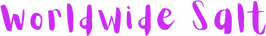 Worldwide Salt logo in pink cursive text on a white background